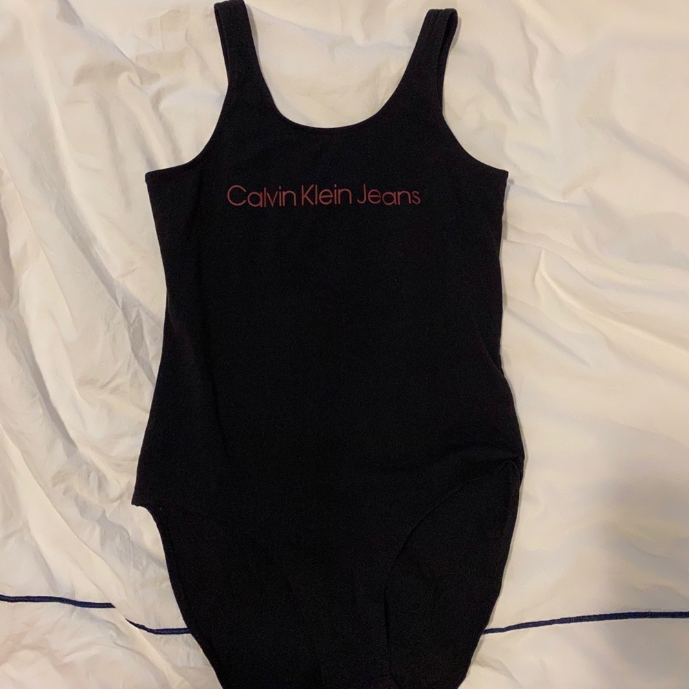 Black Calvin Klein body suit
